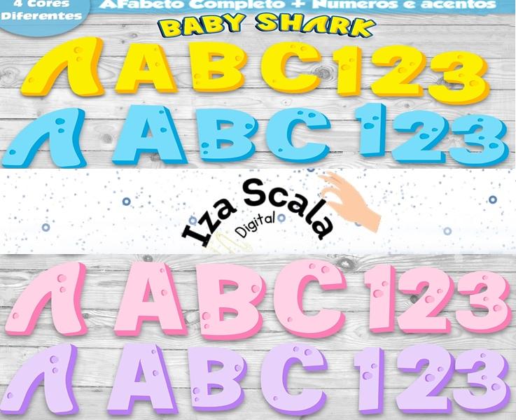 Kit Digital Alfabeto Baby Shark