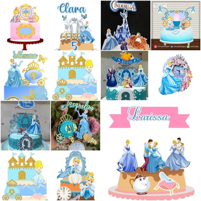 Arquivo de corte - Topo de Bolo Cinderela