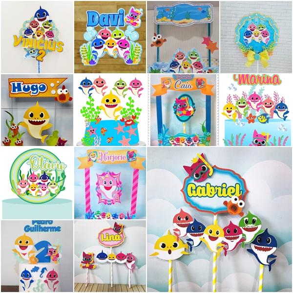 Arquivo de corte  Topo de Bolo Baby Shark