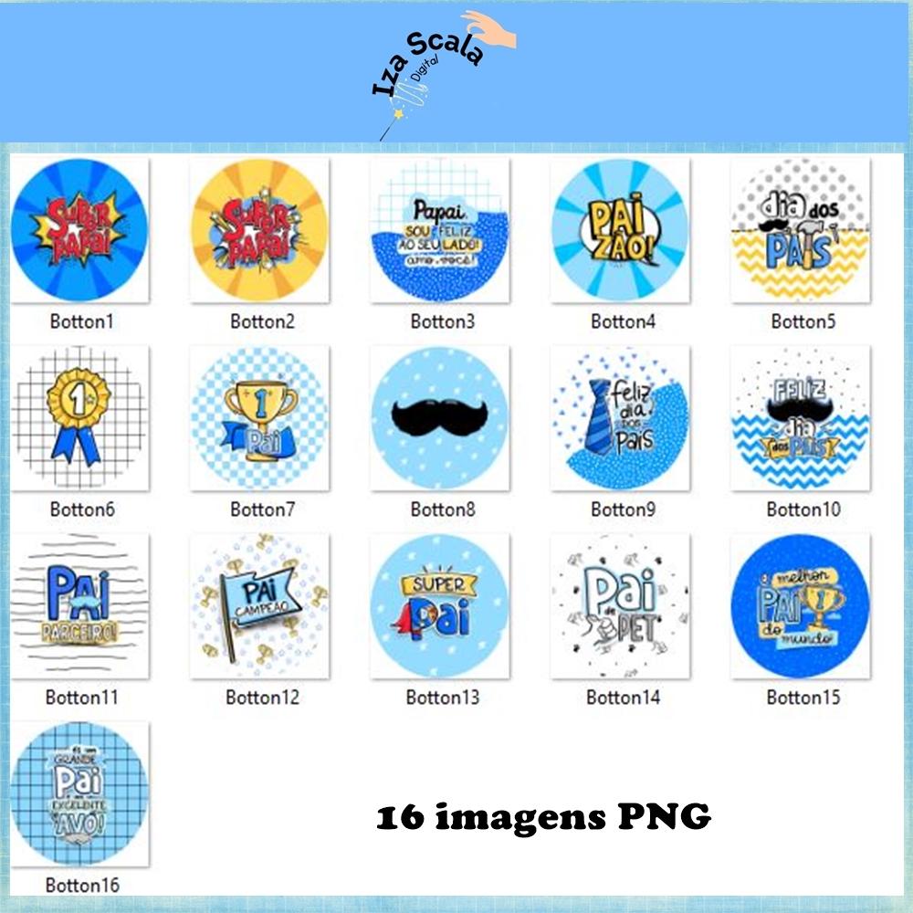 Kit Digital Etiquetas Redondas Dia dos Pais