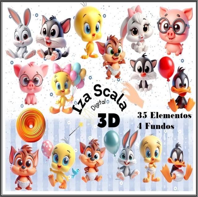 Kit Digital Looney Tunes Baby - IA