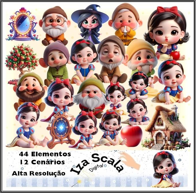 Kit Digital Branca de Neve Baby 1 - IA