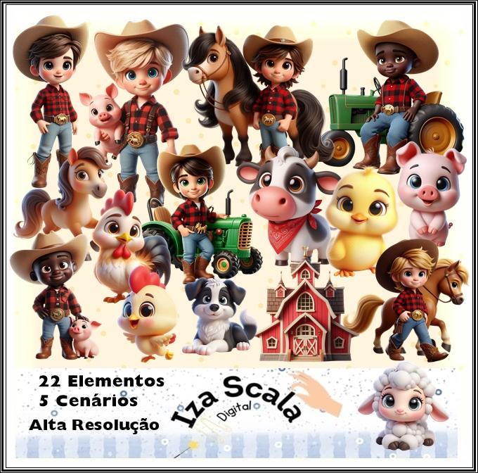 Kit Digital Fazendinha Menino 2 - IA