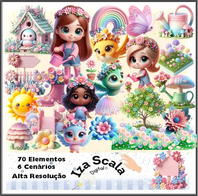 Kit Digital Jardim Cute - IA