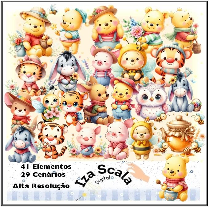 Kit Digital Ursinho Pooh Cute - IA