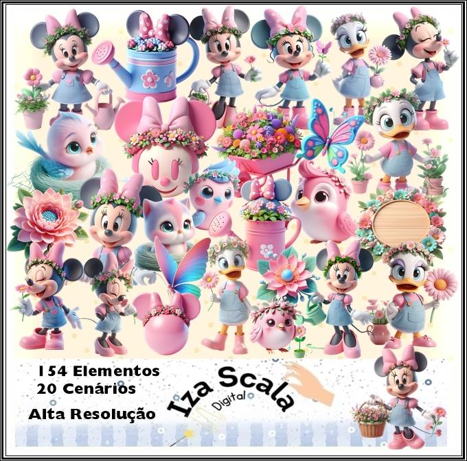 Kit Digital Jardim da Minnie Rosa - IA