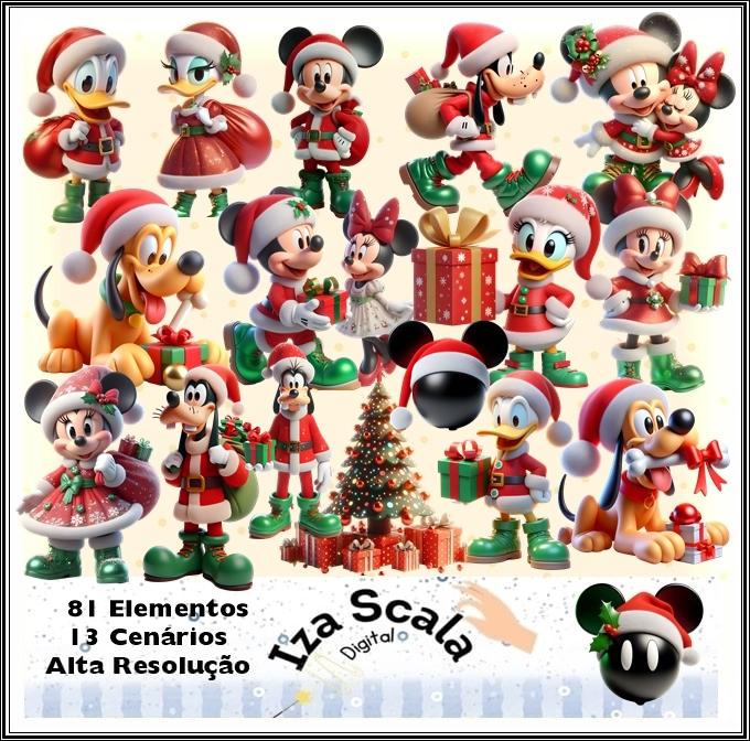 Kit Digital Natal Mickey 3D