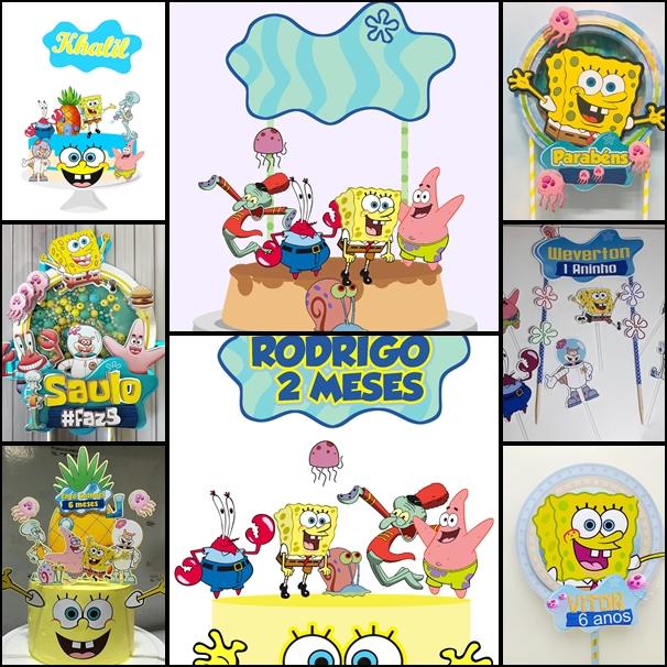 Arquivo de corte - Topo de Bolo  Bob Esponja