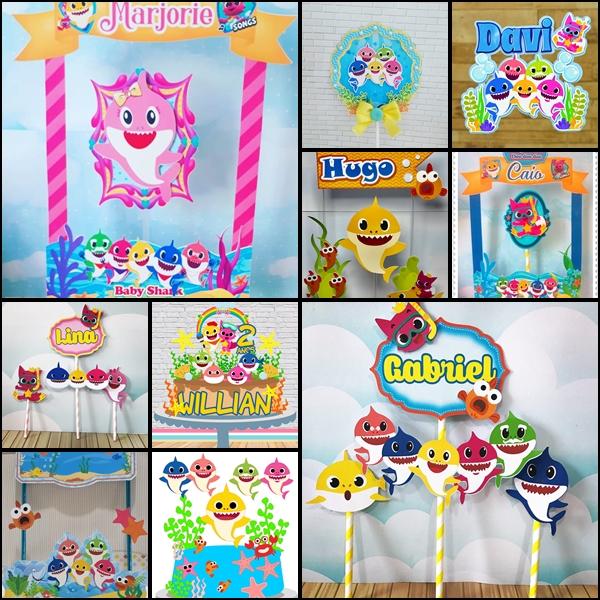 Arquivo de corte  Topo de Bolo Baby Shark