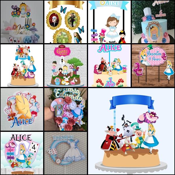 Arquivo de corte - Topo de Bolo Alice