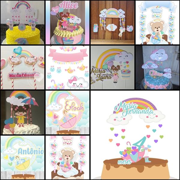 Arquivo de corte - Topo de Bolo Chuva de Amor