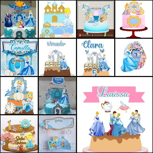 Arquivo de corte - Topo de Bolo Cinderela