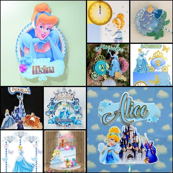 Arquivo de corte - Topo de Bolo Cinderela