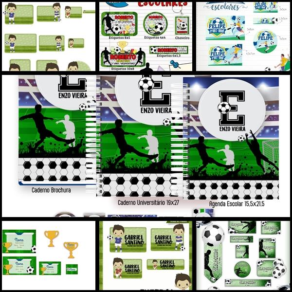 Etiqueta Escolar Futebol