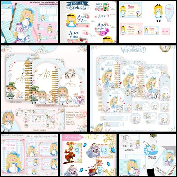 Etiqueta Escolar Alice