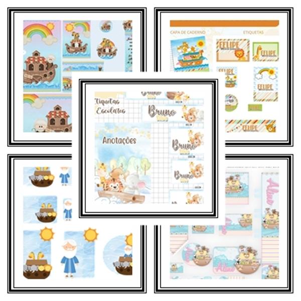 Etiqueta Escolar Arca de Noé