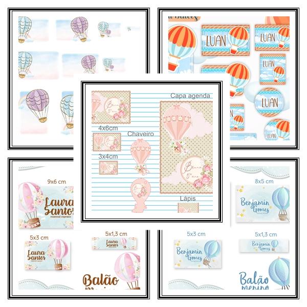 Etiqueta Escolar Balão