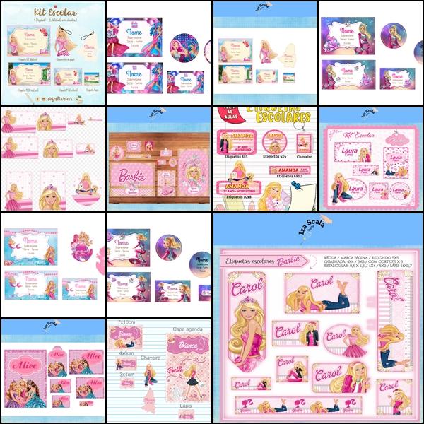 Etiqueta Escolar Barbie