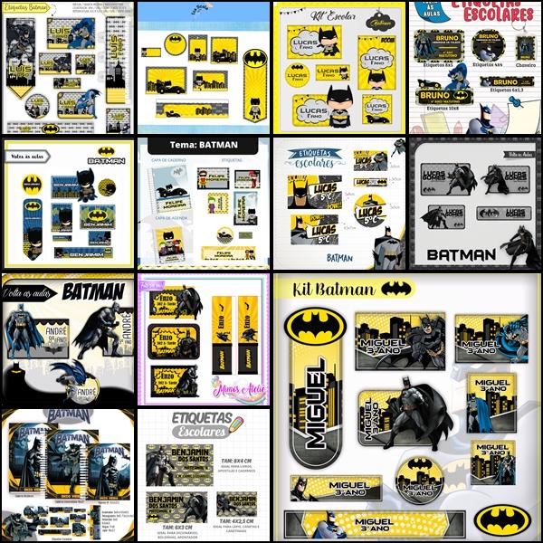Etiqueta Escolar Batman
