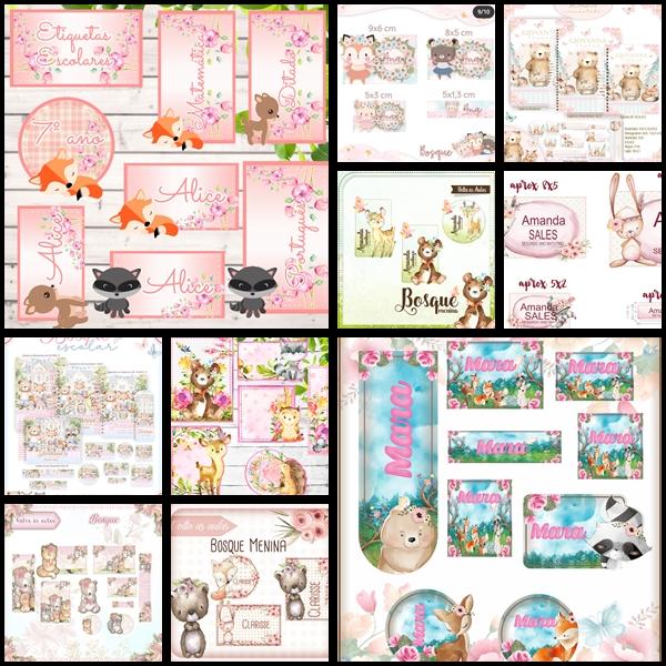 Etiqueta Escolar Bosque