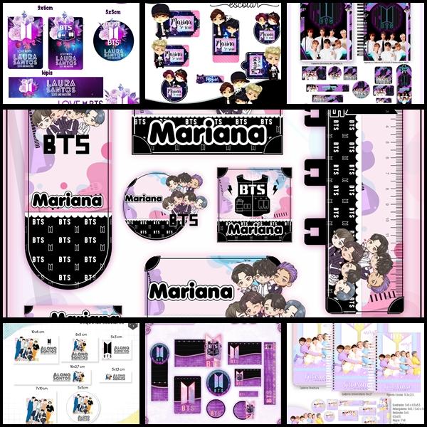 Etiqueta Escolar BTS
