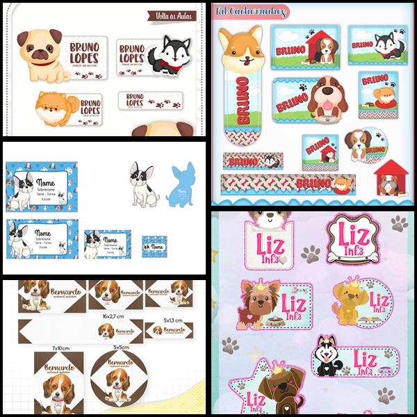 Etiqueta Escolar Cachorrinho