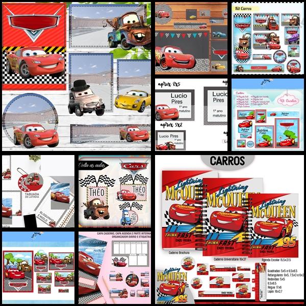 Etiqueta Escolar Carros