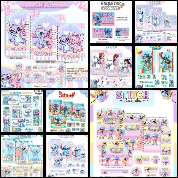 Etiqueta Escolar Stitch