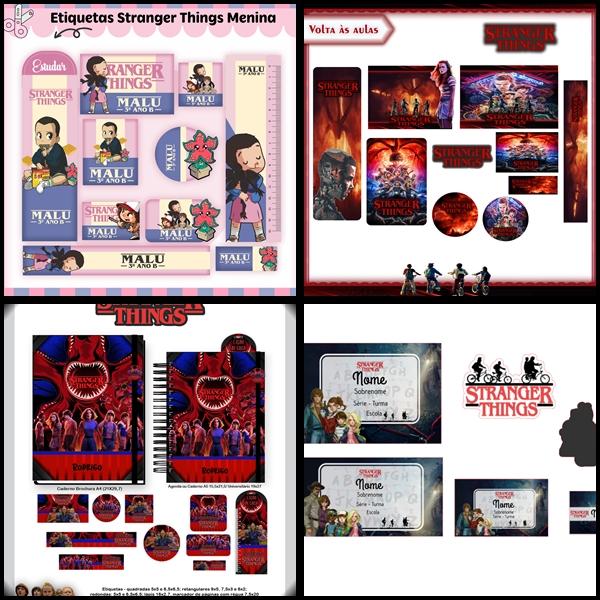 Etiqueta Escolar Stranger Things