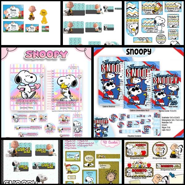 Etiqueta Escolar Snoopy