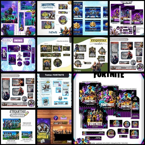 Etiqueta Escolar Fortnite
