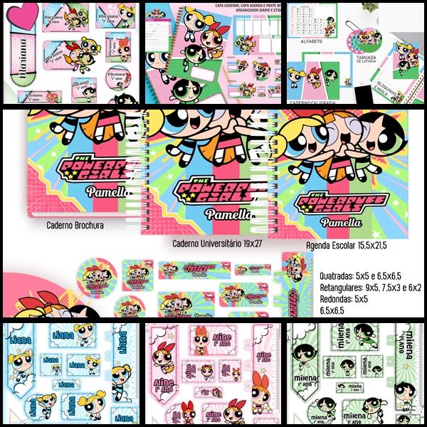 Etiqueta Escolar Meninas Super Poderosas