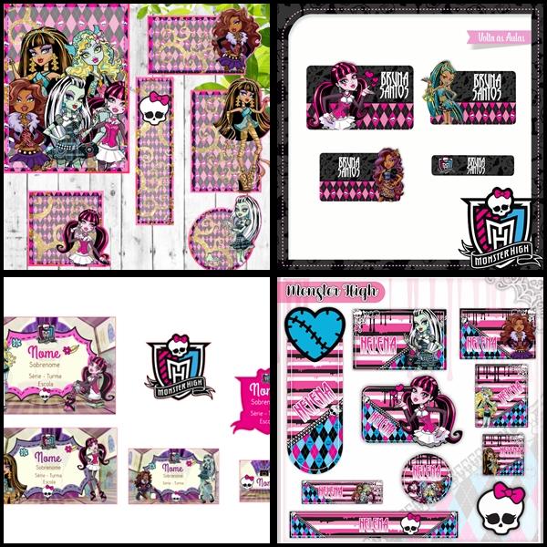 Etiqueta Escolar Monster High