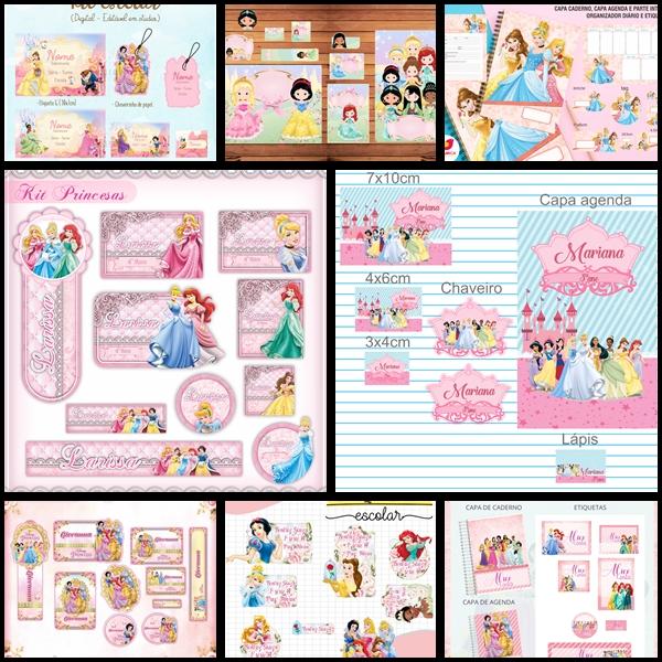 Etiqueta Escolar Princesas
