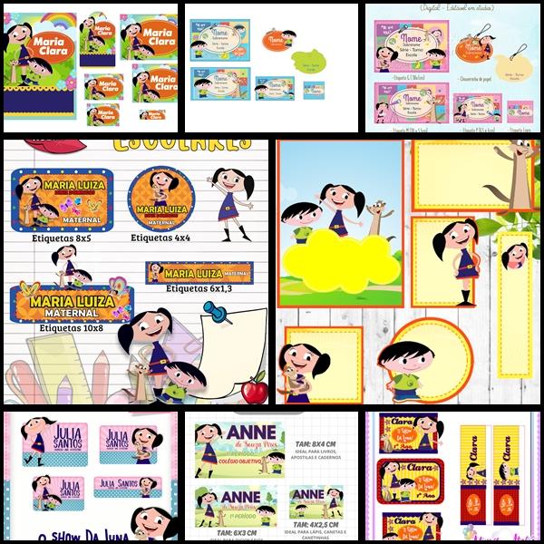 Etiqueta Escolar Show da Luna