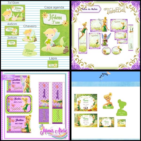 Etiqueta Escolar Sininho