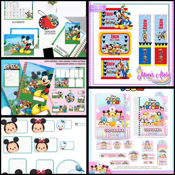 Etiqueta Escolar Turma do Mickey