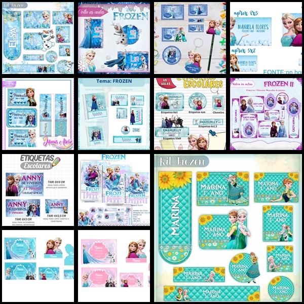 Etiqueta Escolar Frozen