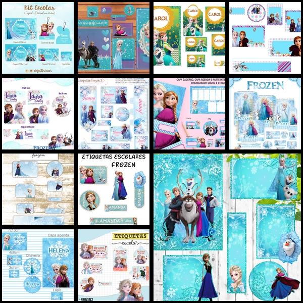 Etiqueta Escolar Frozen