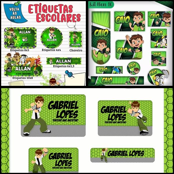 Etiqueta Escolar Ben 10