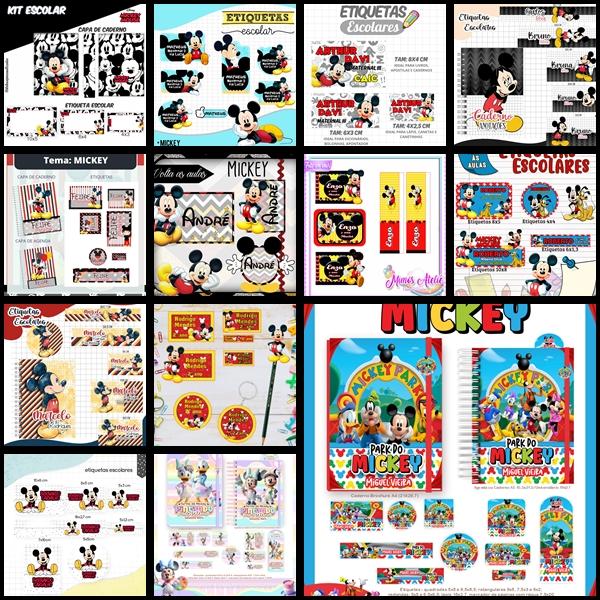 Etiqueta Escolar Mickey