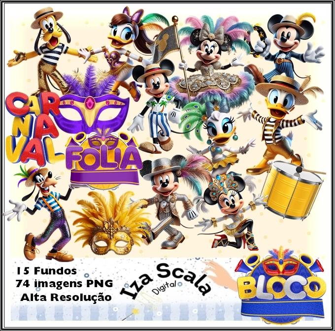Kit Digital Carnaval Turma do Mickey - IA