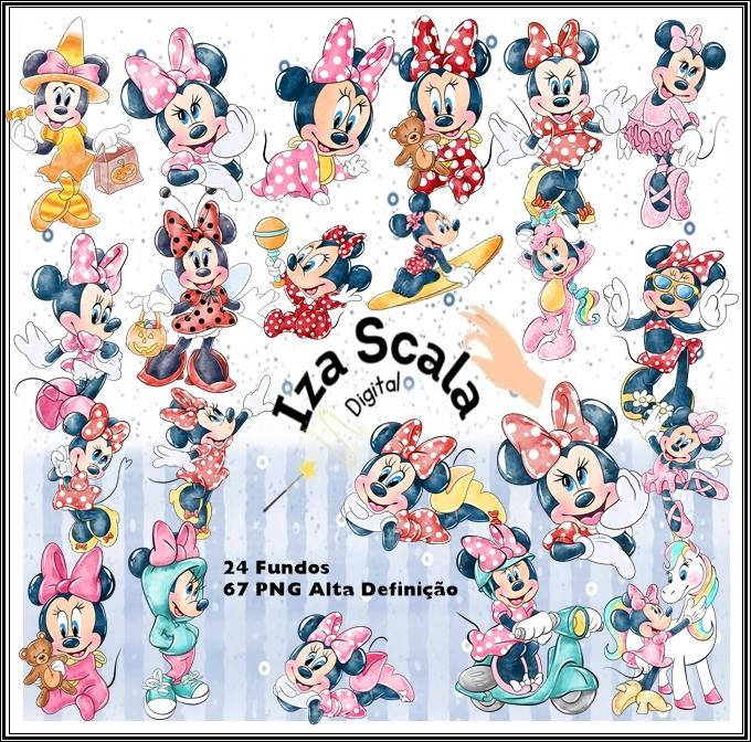 Kit Digital Minnie Aquarela
