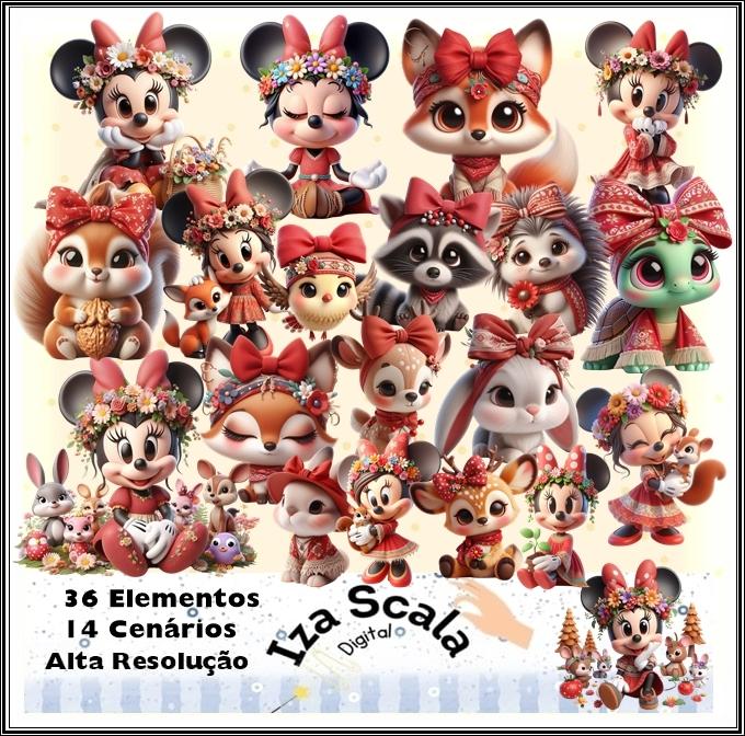 Kit Digital Minnie Boho - 3D