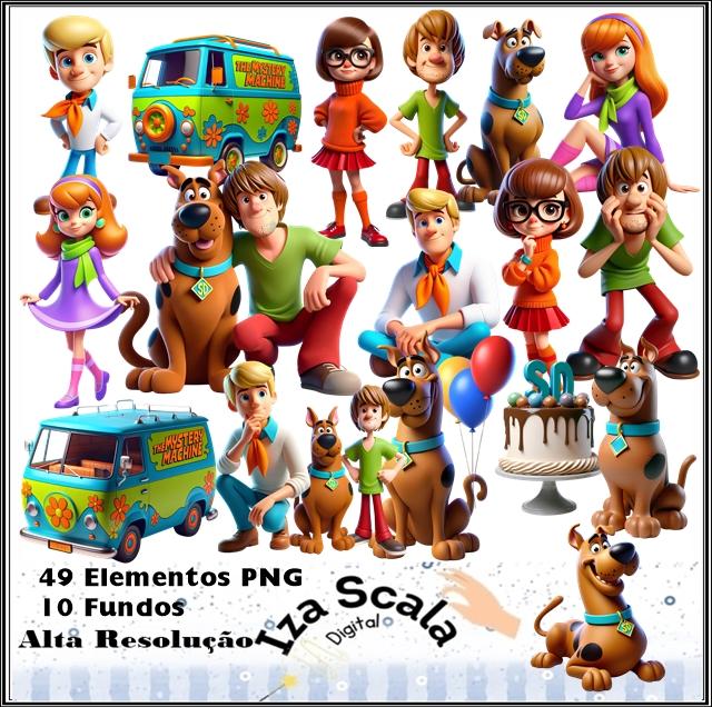 Kit Digital Scooby Doo  - 3D