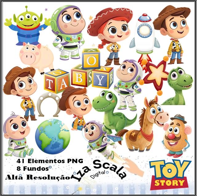 Kit Digital Toy Story Aquarela - 3D