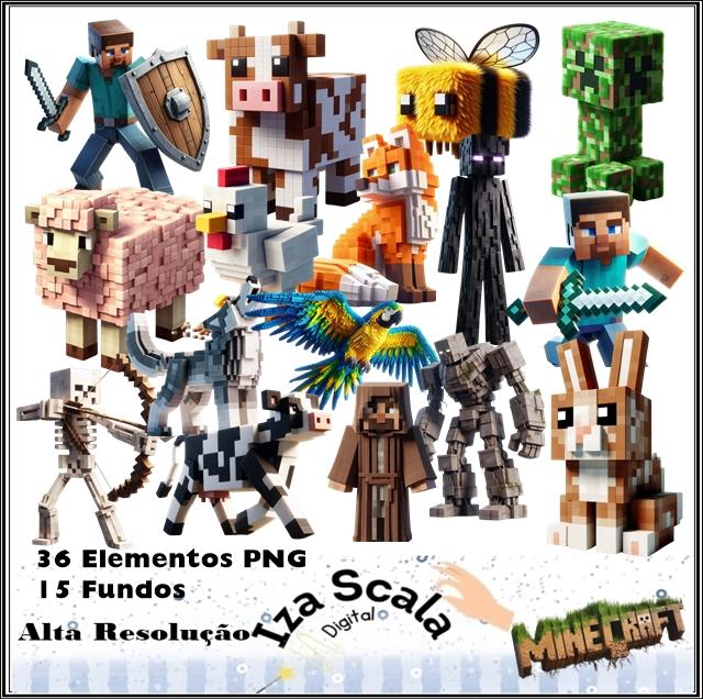 Kit Digital Minecraft - 3D