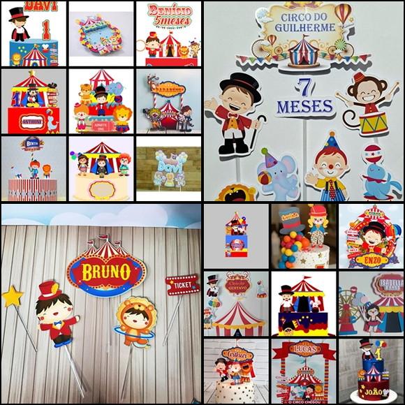 Topo de Bolo Circo - Arquivo de Corte