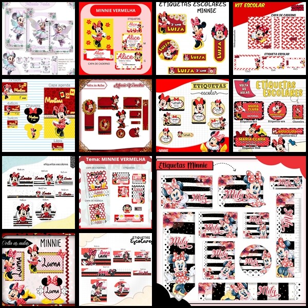 Etiqueta Escolar Minnie