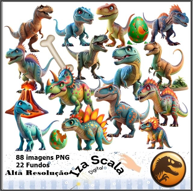 Kit Digital Jurassic World - 3D